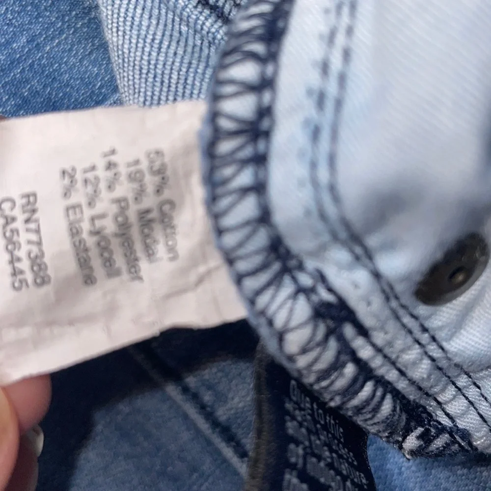 J Crew soft Denim Jeans Distressed ripped  High waist Size 28
